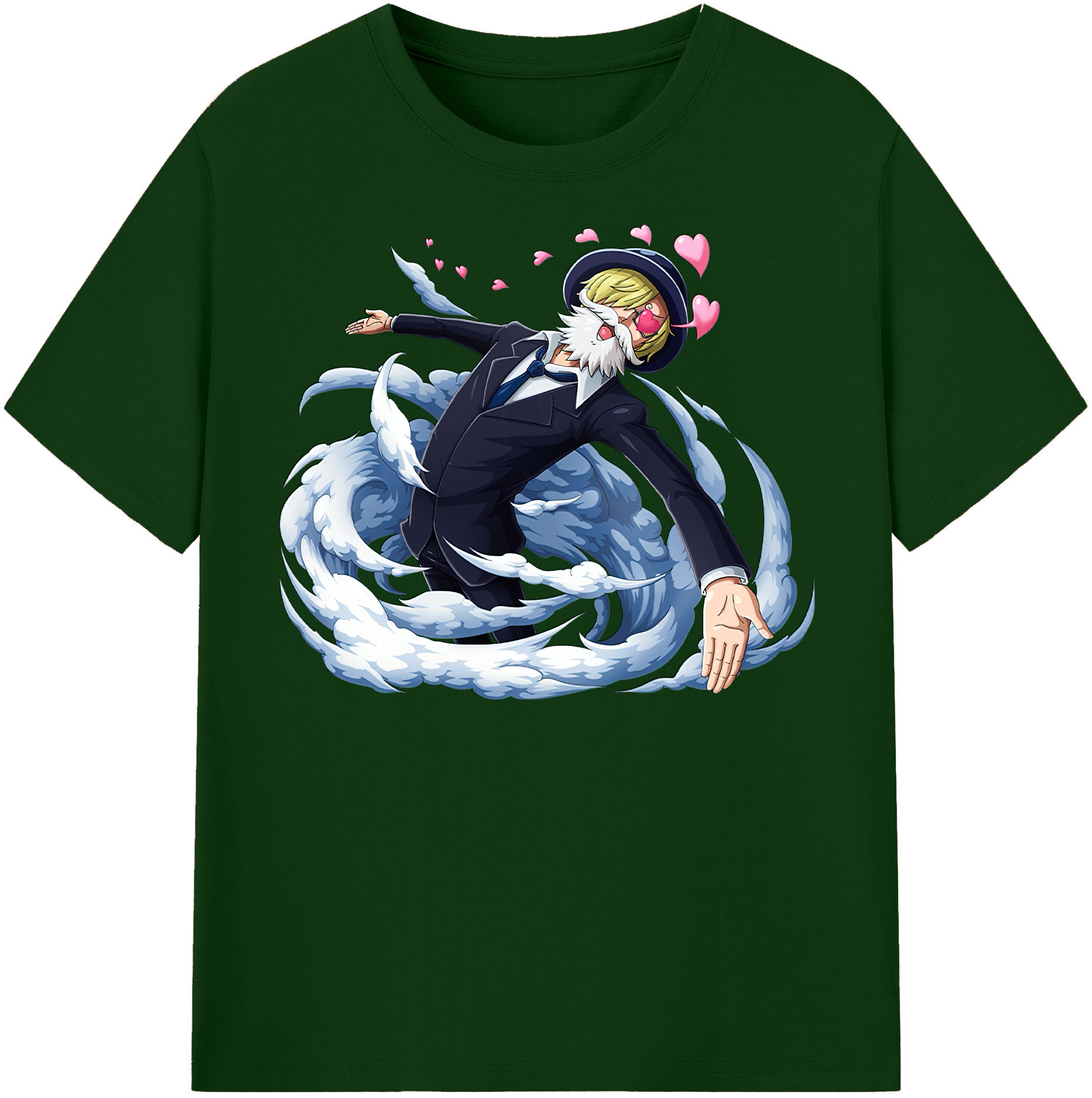 ワンピース サンジ ONE PIECE Sanji 綿100％半袖Tシャツ（フロントプリント）